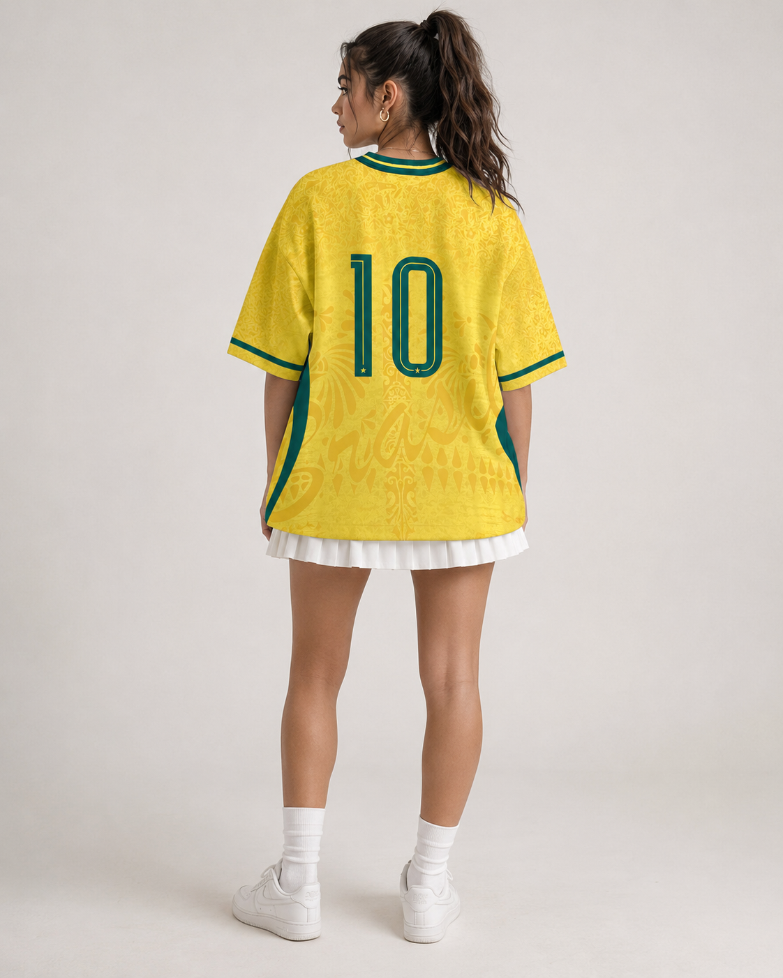 Brazil '10' Oversized Jersey T-Shirt