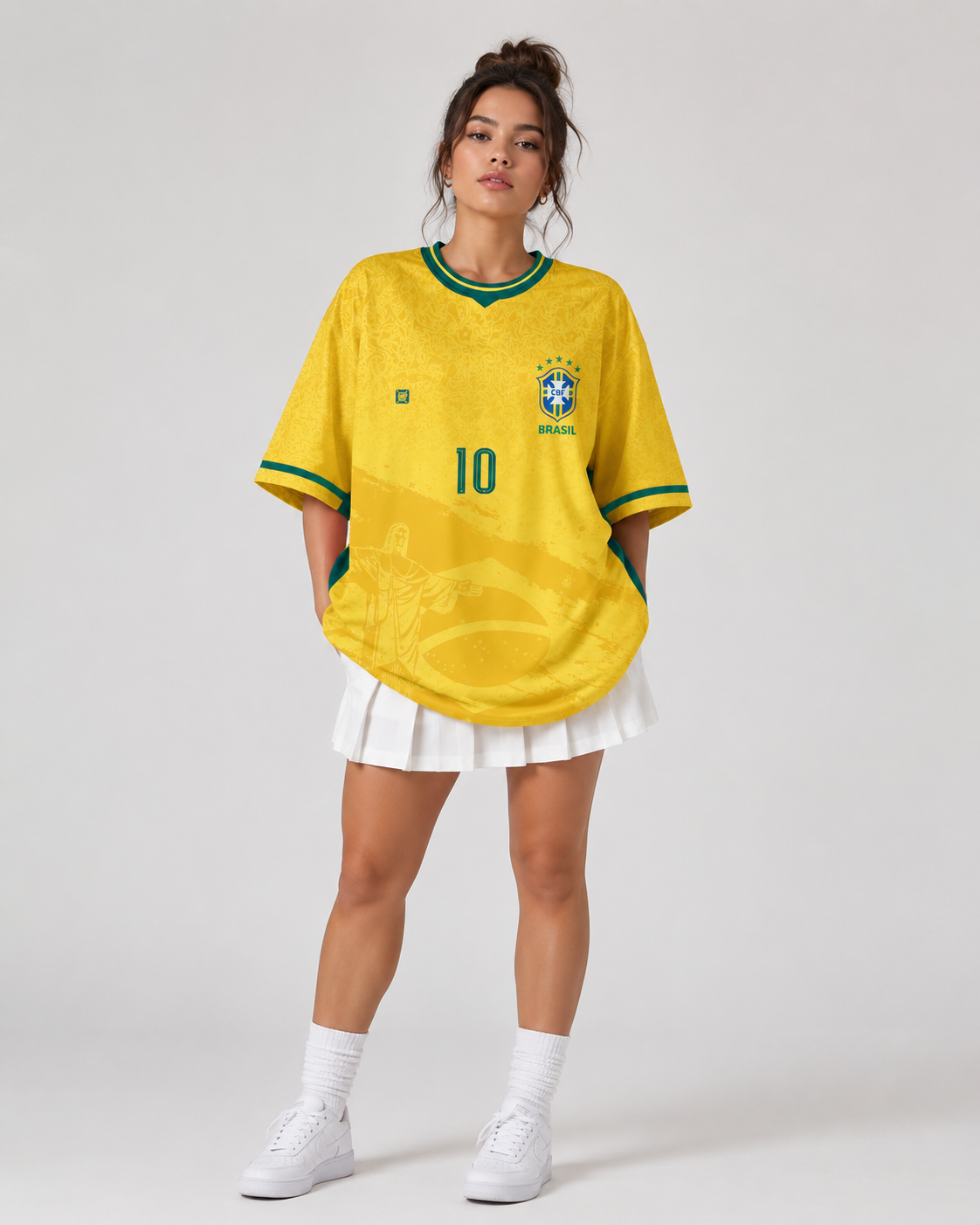 Brazil '10' Oversized Jersey T-Shirt