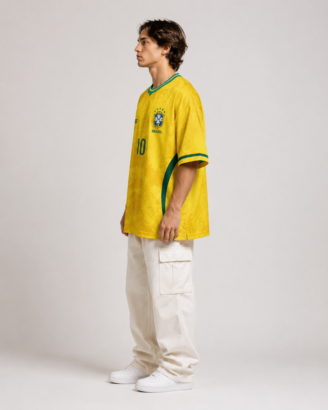 Brazil '10' Oversized Jersey T-Shirt
