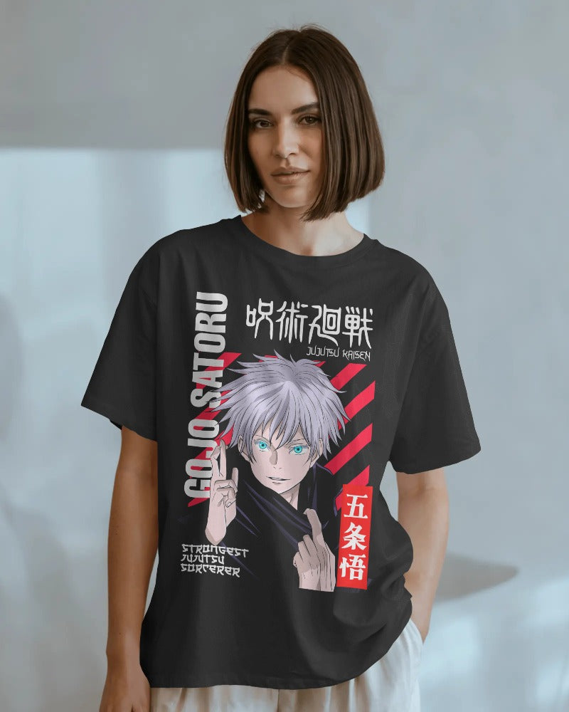 OTAKU — Gojo Infinity Oversized Tee (Black)