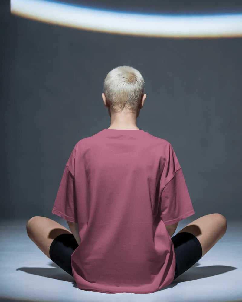 Knitlly Originals — Premium Oversized Solid Tee - Dusty Pink