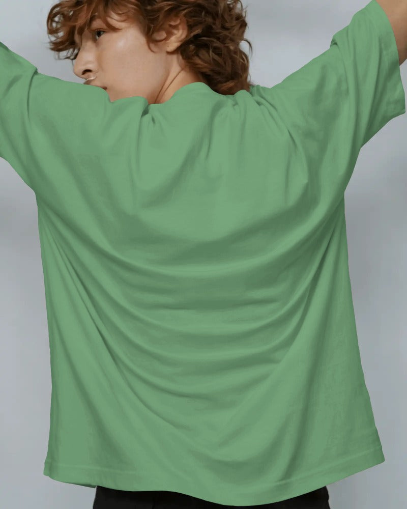 Knitlly Originals — Premium Oversized Solid Tee - Sage Green