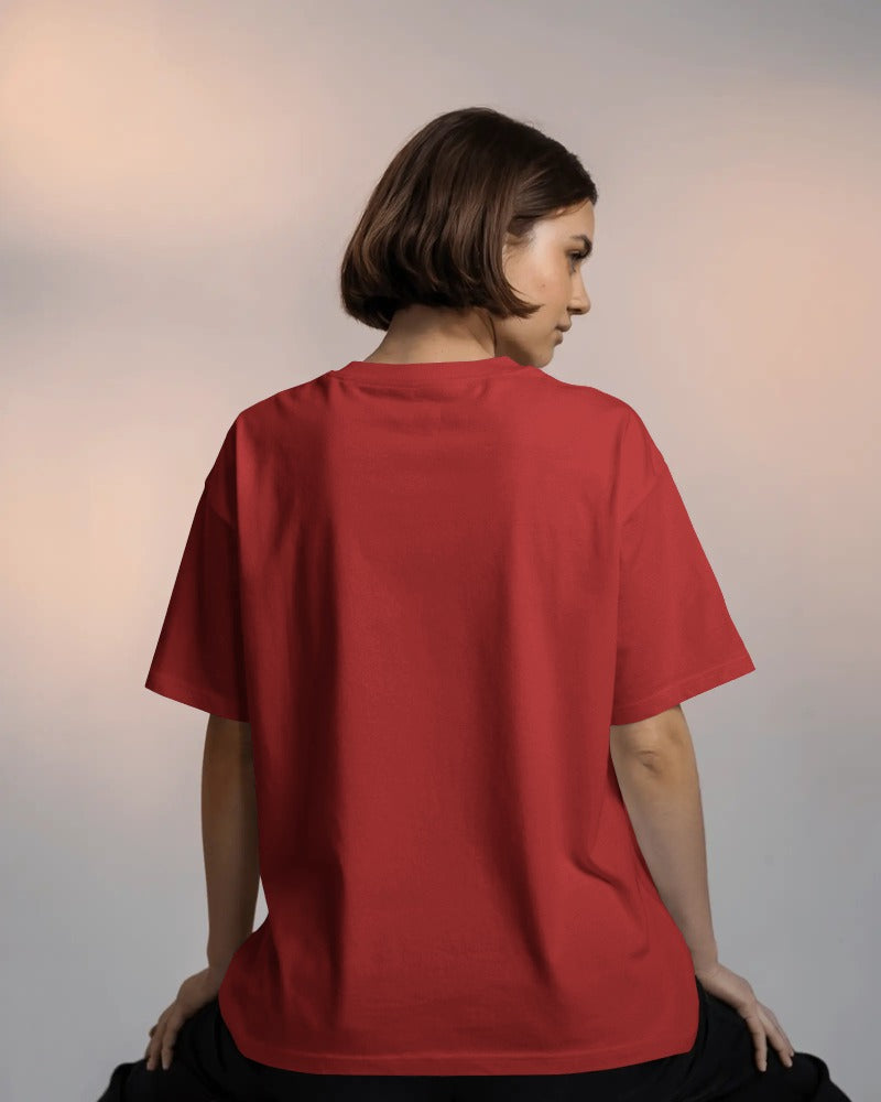 RED – NANAMI Power Move Anime Oversized Tee