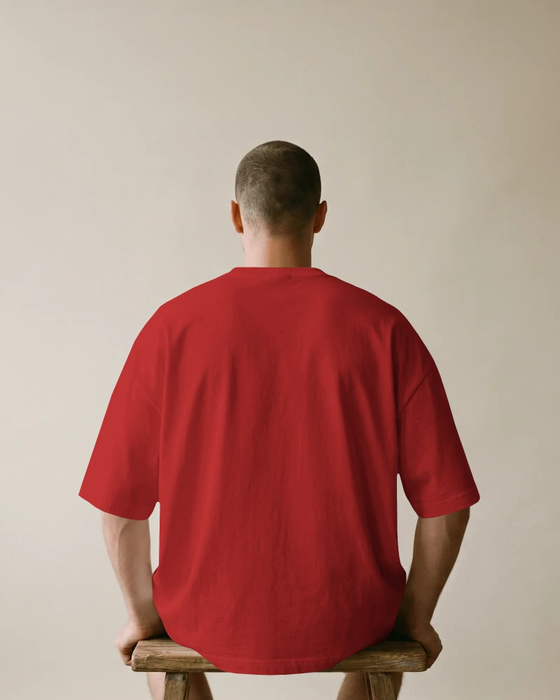 RED – NANAMI Power Move Anime Oversized Tee