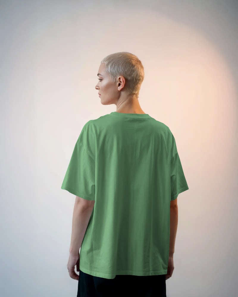 Knitlly Originals — Premium Oversized Solid Tee - Sage Green