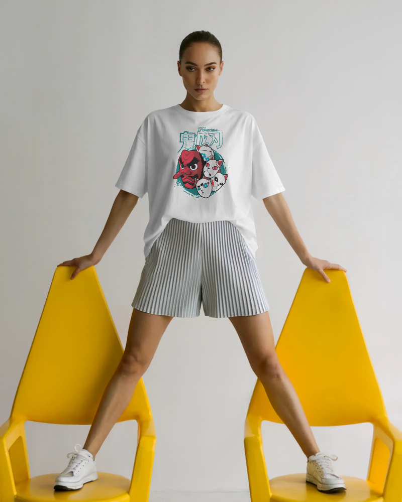 OTAKU — Demon Mask Unbound Oversized Tee